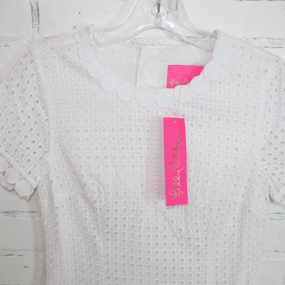 Lilly Pulitzer Jennifer Shift White Eyelit Dress - Picture 2 of 7